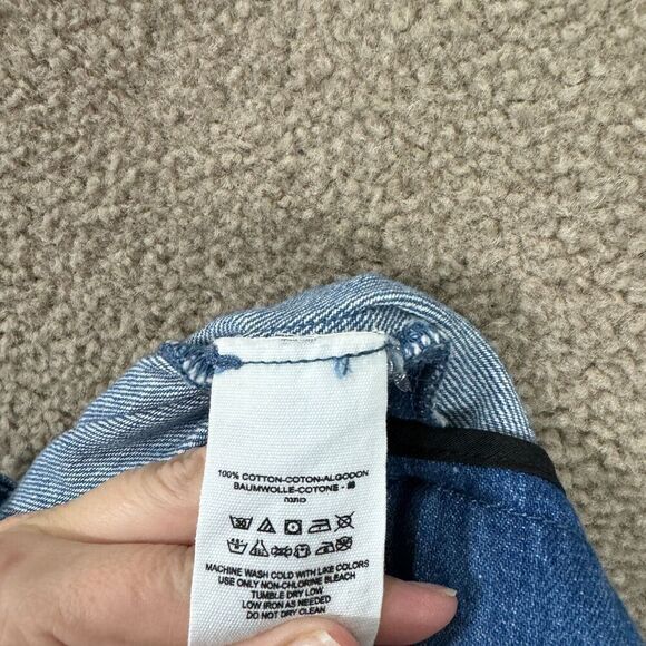 Free People Crop Jeans Womens 2 XS Mid Indigo High Rise Wide Leg Denim Pants - Picture 12 of 13